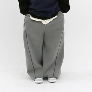 韩国童装代购2025冬季新款12months男女孩中大童宽松儿童束脚卫裤