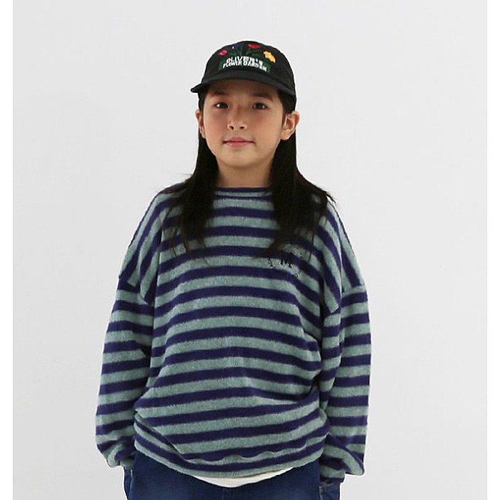 韩国童装代购12months男女孩2025冬季新款儿童百搭保暖条纹绒衣