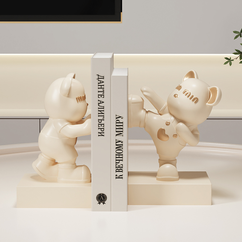 轻奢功夫小熊书档摆件乔迁礼品