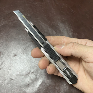 包郵 得力2056S鋅合金美工刀小介刀汽車貼膜壁紙裁紙9MM刀片刀具