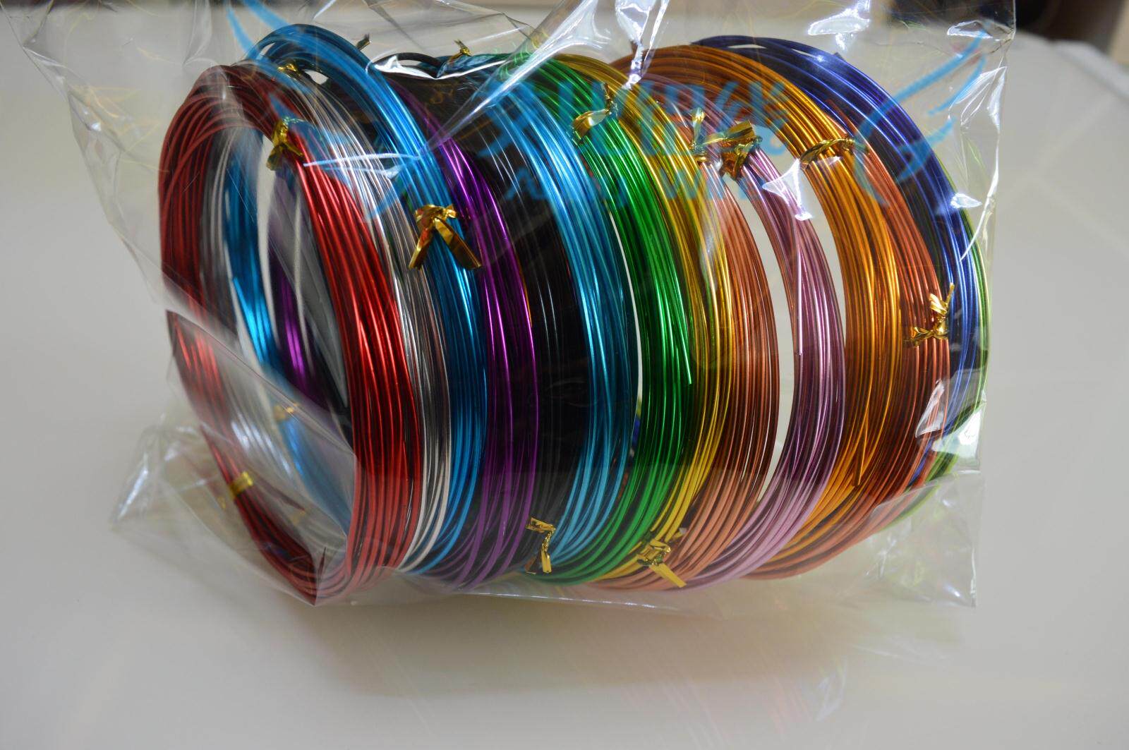 0mm*100g彩色软铝线丝diy自行车手工氧化金属漆包铜空凤材料