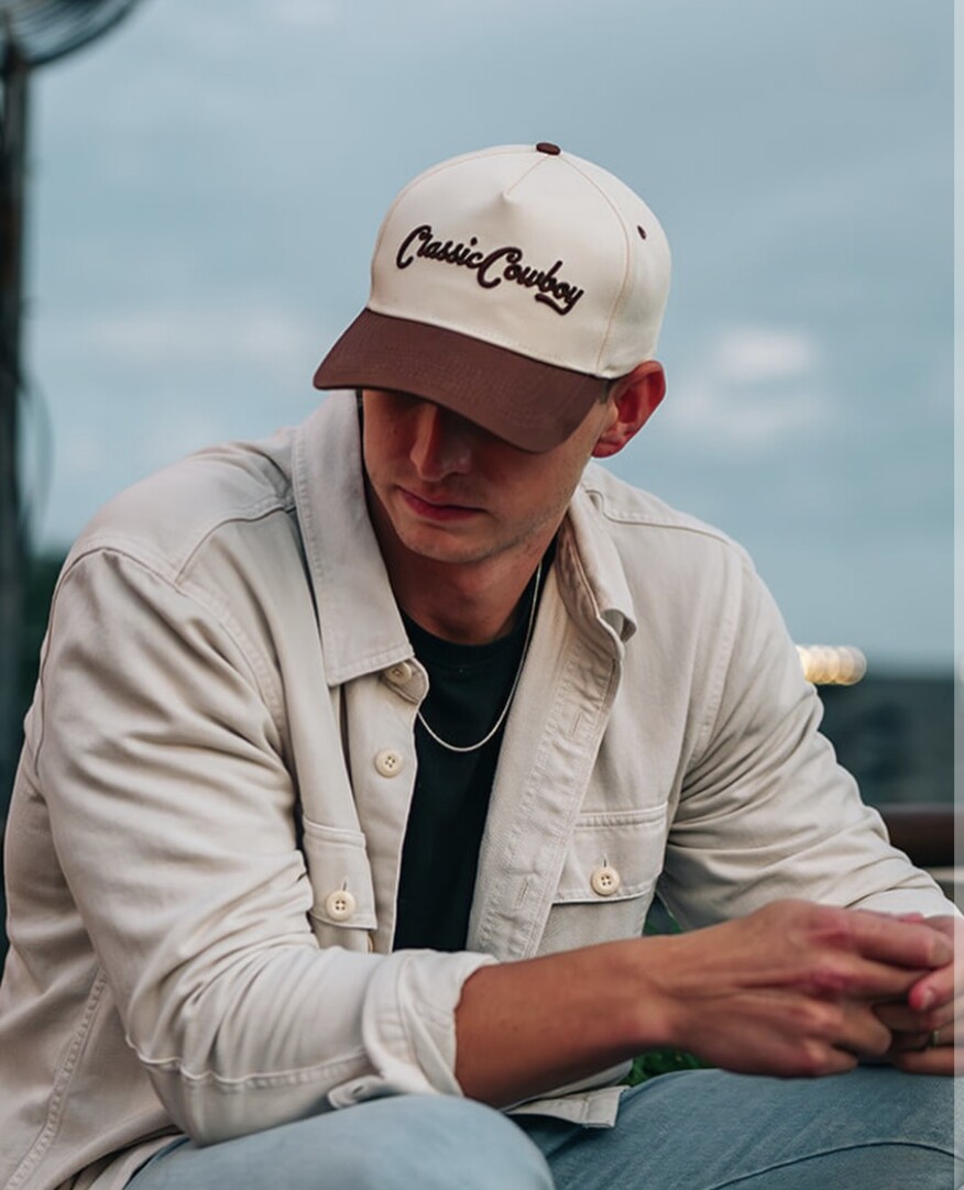 Classic Cowboy snapback 美国西部文化复古棒球字母刺绣中冠高顶