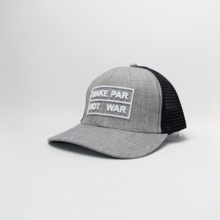 法国 MAKE PAR NOT WAR反战帽硬顶弯檐夏季网帽 外贸火车帽卡车帽