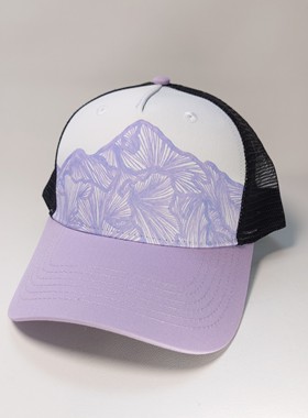 locale outdoor 户外山系印花卡车司机帽硬顶拼色网帽防晒棒球帽