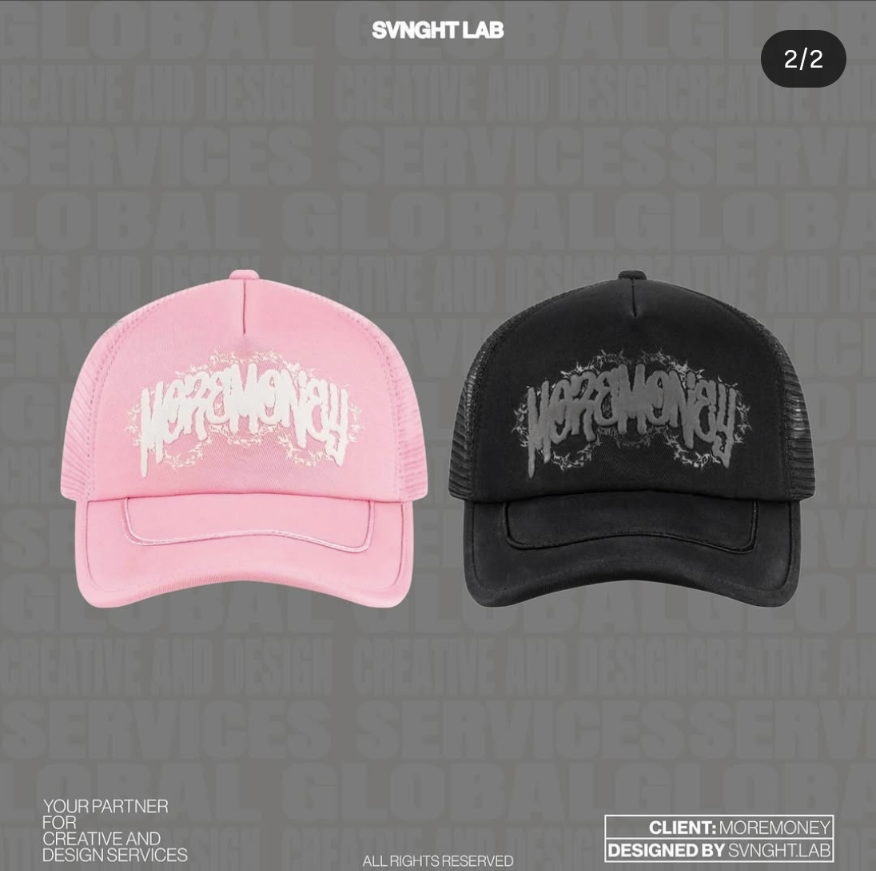 MOREMONEY MORELOVE Other  pink pop truckerhat 德国潮牌货车帽