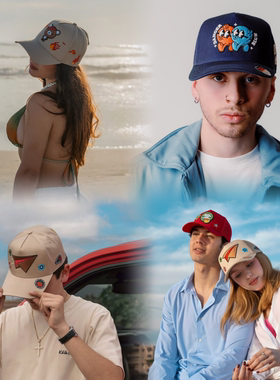 problematic欧美街头潮牌笑脸网帽货车帽刺绣棒球帽男女同款