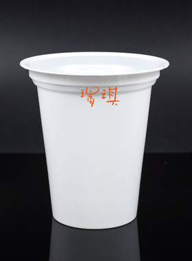 定做白色一次性塑料杯子400 350 330 200ml豆沙牛奶酸奶饮料杯