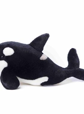 虎鲸公仔 虎鲸毛绒玩具鲸鱼毛绒玩具 海洋动物 一角鲸