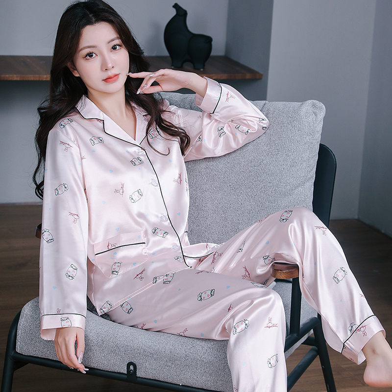顿尼科女士丝绸舒适睡衣家居服