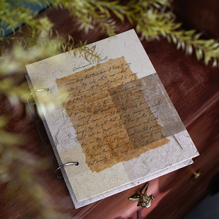 墨下【时光手札】复古A5A6活页手帐本水彩绘画本 空白手账日记本