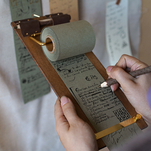 墨下正品原创【卷纸便签】复古便签板夹可撕便签纸墙面装饰便签本