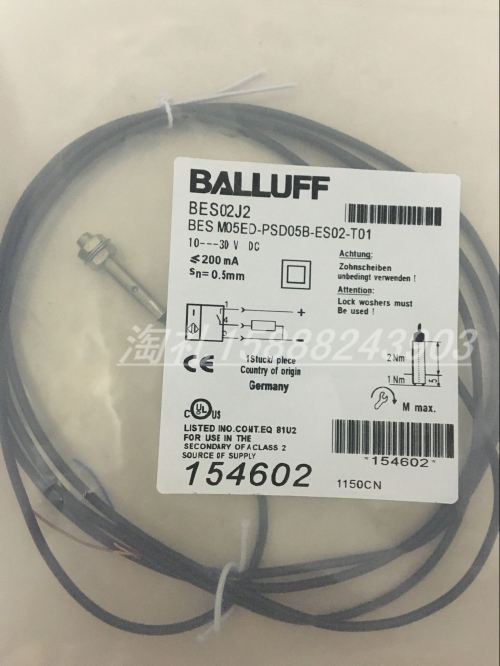 全新巴鲁夫接近开关BES02J2 BES M05ED-PSD05B-ES02-T01传感器