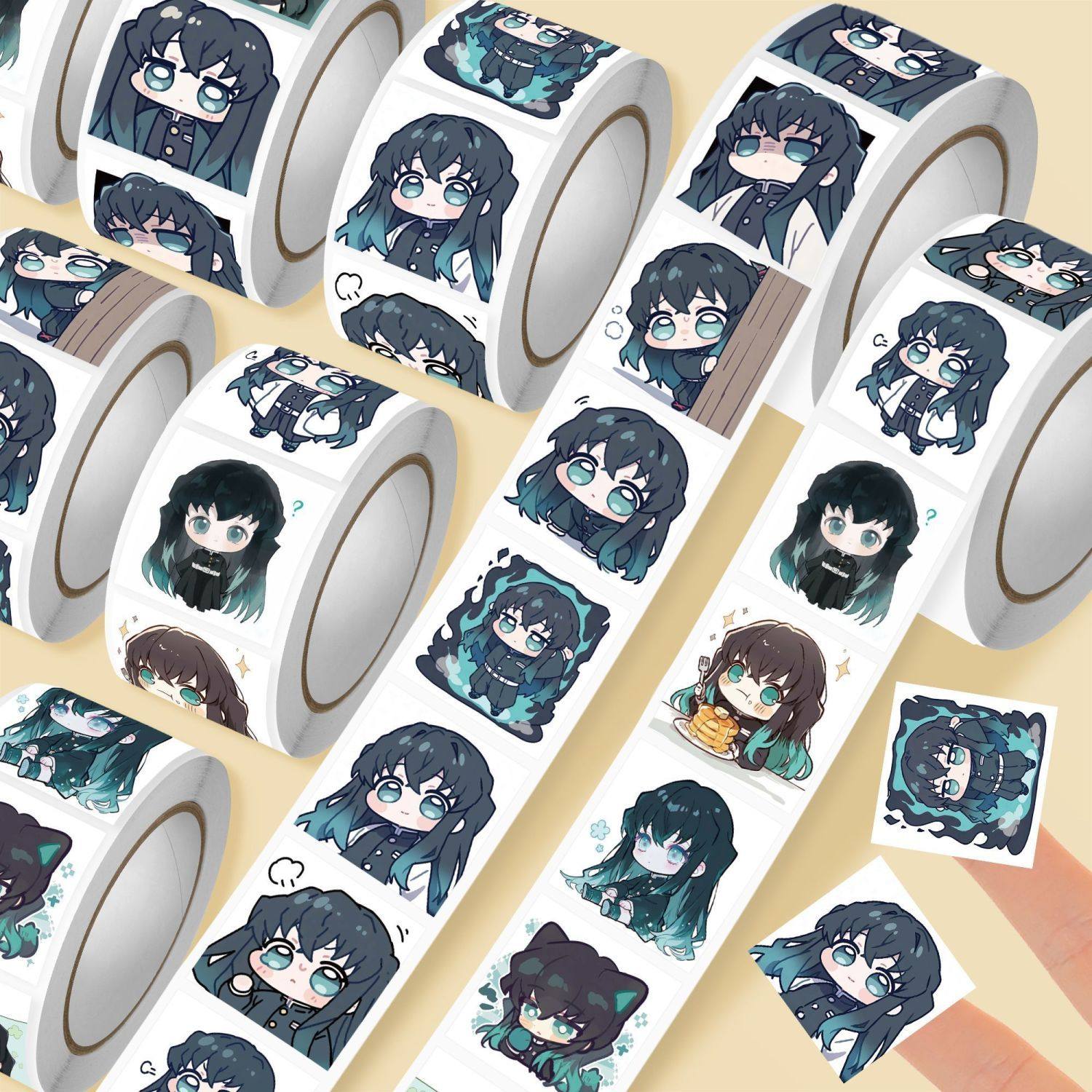 2000贴鬼灭时透无一郎Q版可爱卷卷贴鬼灭之刃周边贴纸diy手账水杯,3C数码配件,笔记本个性小贴纸,淘宝优惠券,粉丝福利购,淘宝优惠卷