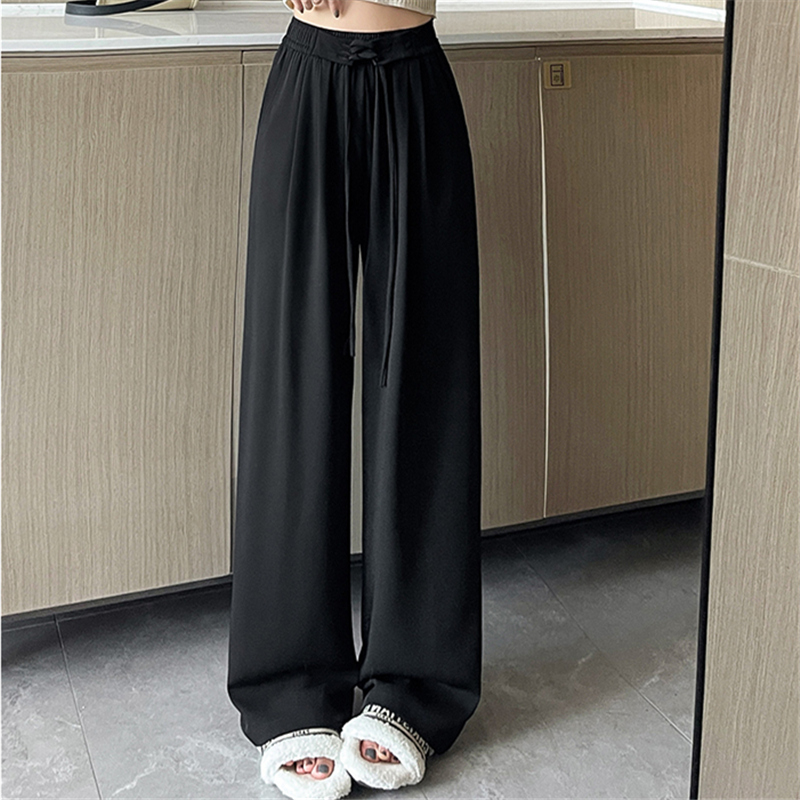 胖mm300斤西裤冰丝休闲长裤女