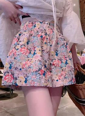 清仓捡漏专柜撤回特大码胖mm300斤短裤女印花直筒裤女阔腿短裤女