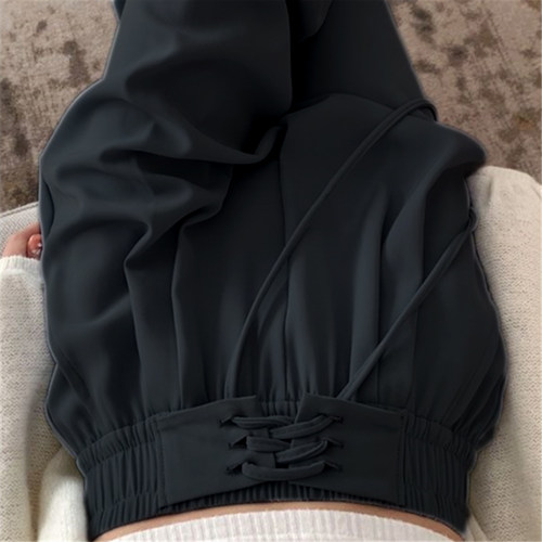 胖mm300斤直筒裤冰丝休闲长裤女