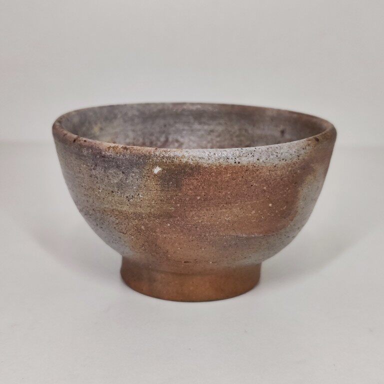 日本大正昭和青备前厚胎压手杯柴烧杯7.5*4.5cm全新全品精品⑤