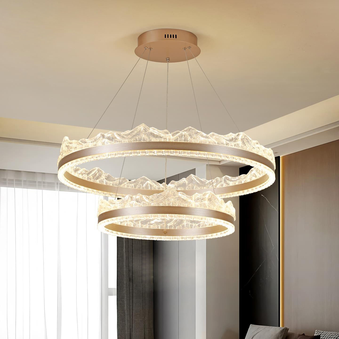 高级感轻奢意式极简客厅吊灯