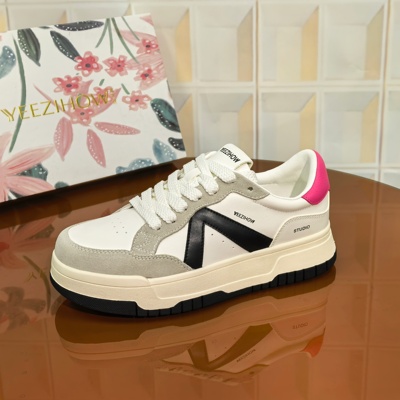 9974/3CM牛皮女士断码撤柜清仓处理系带圆头板鞋休闲鞋夏季去时尚