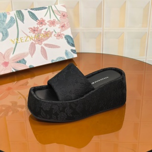 拖女鞋 7283 撤柜清仓处理一字拖厚底舒适女凉拖鞋 方头断码 5CM夏季