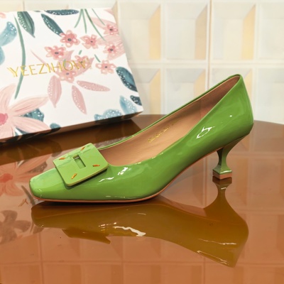 3507/3CM牛漆皮断码撤柜清仓处理高跟尖头春季细跟法式时尚鞋方头