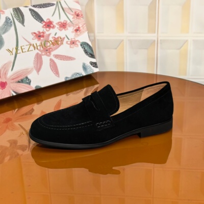 1527/2CM羊京皮清仓撤柜断码处理一脚蹬平底纯色透气低帮豆豆鞋女