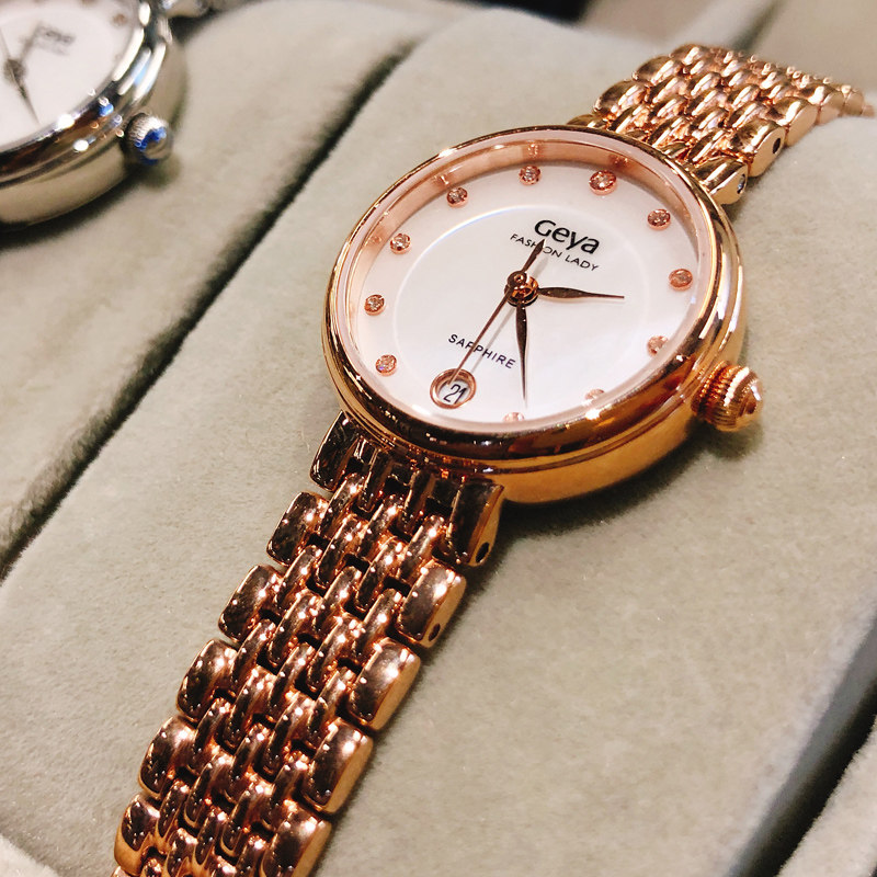 格雅手表女小表盘防水简约气质女士小巧精致品牌女表钢带名牌女款