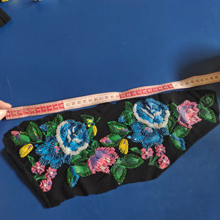 清仓时尚DIY衣服贴花装饰服装辅料配件谭燕玉钉珠牡丹贴布手工