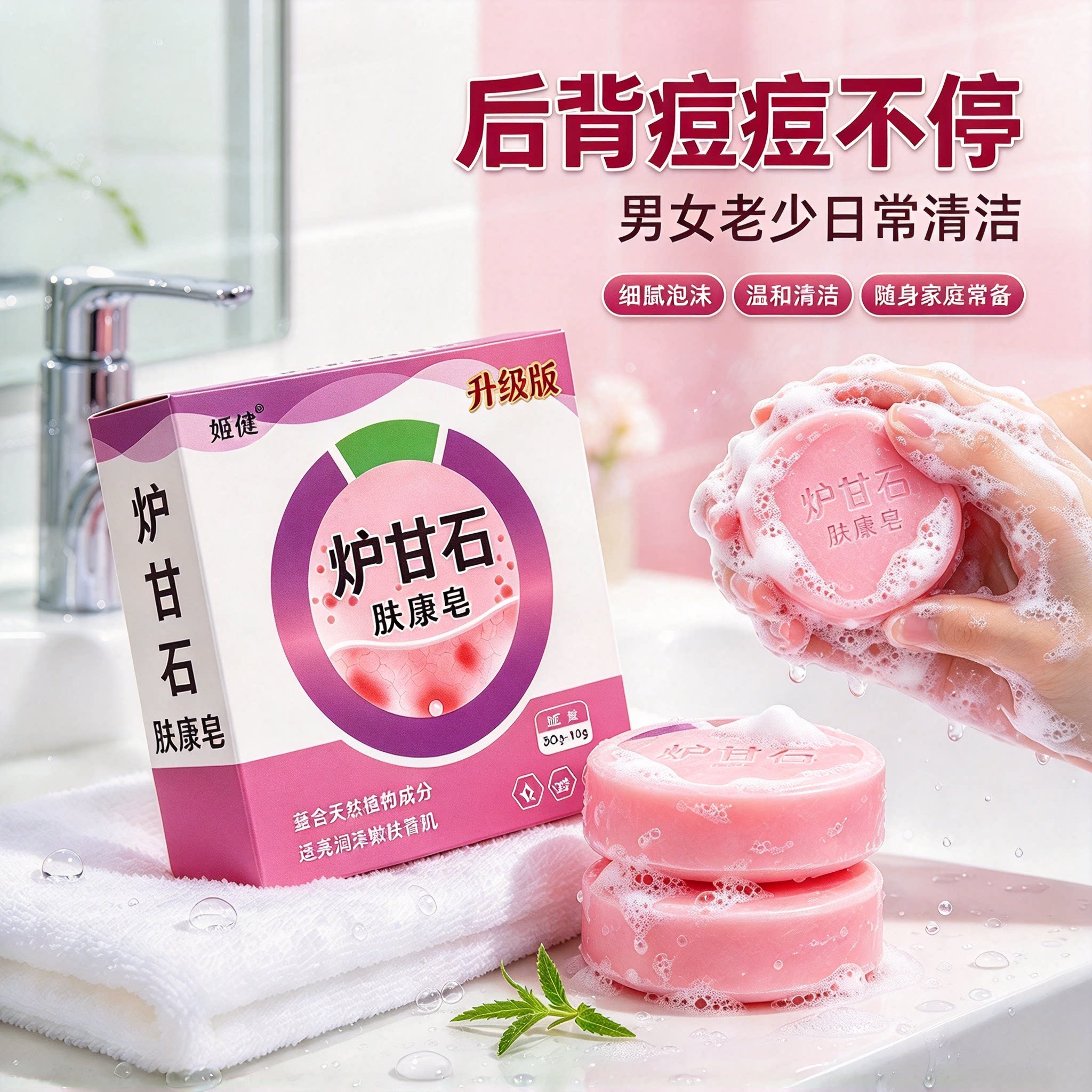 炉甘石香皂全身可用后背长痘痘舒痒缓肌肤保湿滋润深层清洁皂