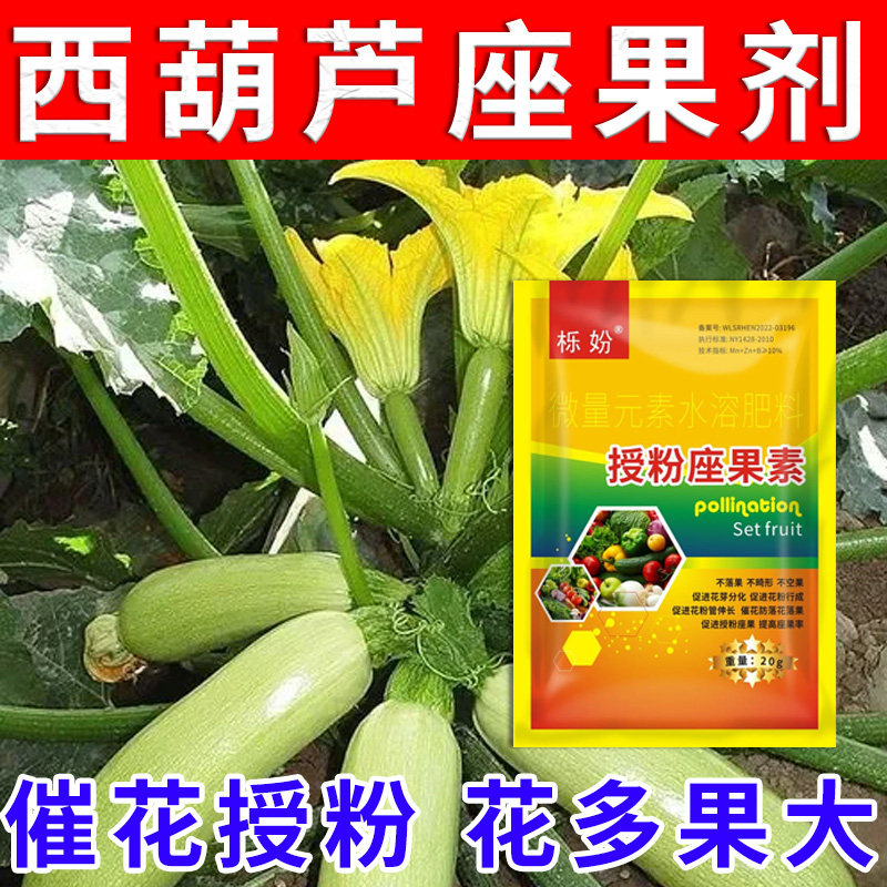 西葫芦授粉座果精无需粘花催花坐果灵茄瓜授粉露保花保果专用剂