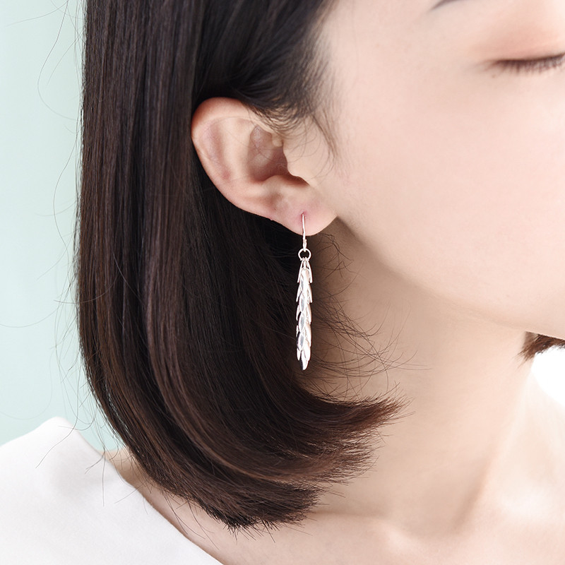 纯银流苏耳坠女日韩显脸瘦长款耳吊 999纯银耳环气质冷淡风耳饰