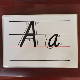 折角特26英文字母手写体笔画顺序塑封卡片大卡老师教具黑色