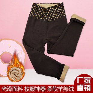 女童绒裤内穿打底春秋薄款中大童薄棉裤加绒加厚秋冬保暖裤学生裤