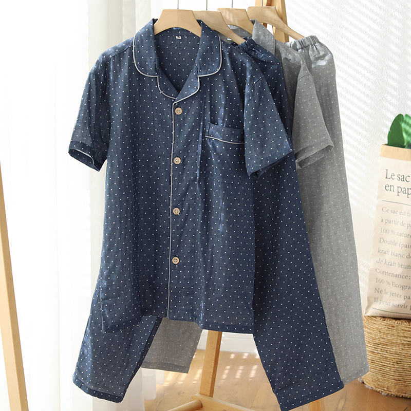 女纯棉纱布日系家居服