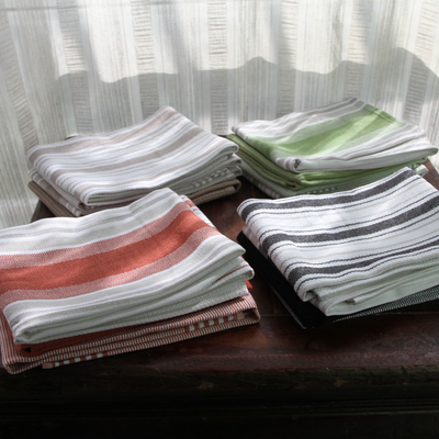 一组4条装全棉茶巾 外贸纯棉Tea Towels厨房巾毛巾擦手巾西餐巾