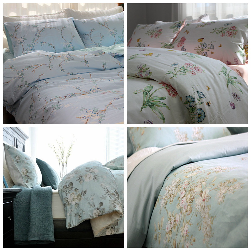 纯棉外贸出口多款花型四件套 60支印花全棉贡缎耐用舒适床品特惠