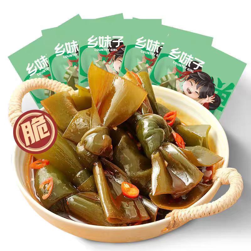 乡妹子酸辣海带丝袋装即食零食脆嫩海带片辣味小包装26克素食小吃