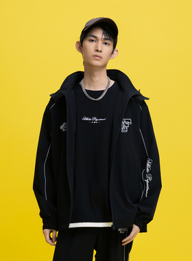 Fun2025春夏线下商场同款运动风衣字母印花宽松夹克外套FMW25101B