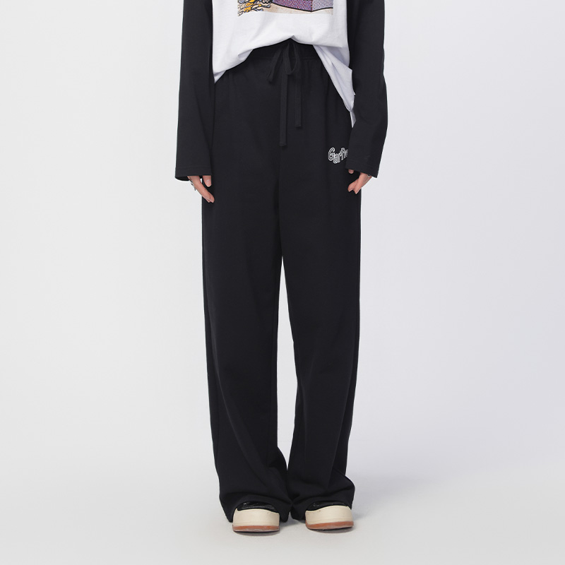 Fun潮牌春季新款休闲裤加菲猫联名宽松直筒时尚阔脚裤男女同款