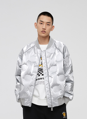 Fun潮牌情侣羽绒服男女秋冬加菲猫连帽个性保暖宽松潮酷休闲外套