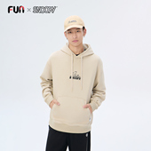 Fun2025秋冬新品 潮牌连帽卫衣字母印花时尚 宽松百搭男女情侣上衣