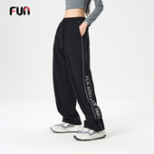 Fun2025冬季 子 宽松束脚松紧腰抽绳长裤 运动休闲卫裤 女加绒加厚款