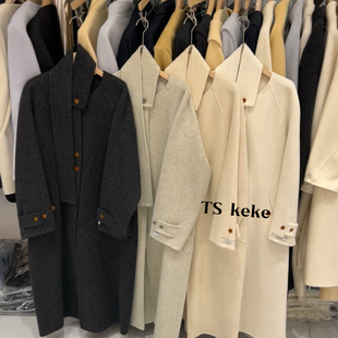 HYgj1956 含100羊毛 一一起风高级感保暖加厚羊毛外套 配围巾