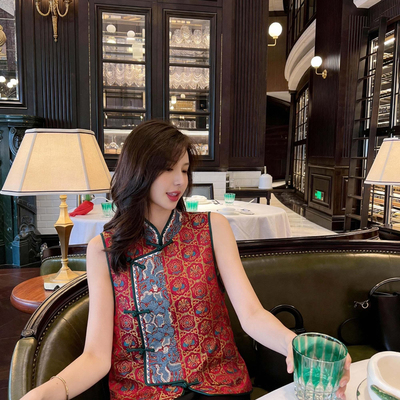 一起26年早春新中式复古盘扣无袖气质马甲(不含配件)XMS7288