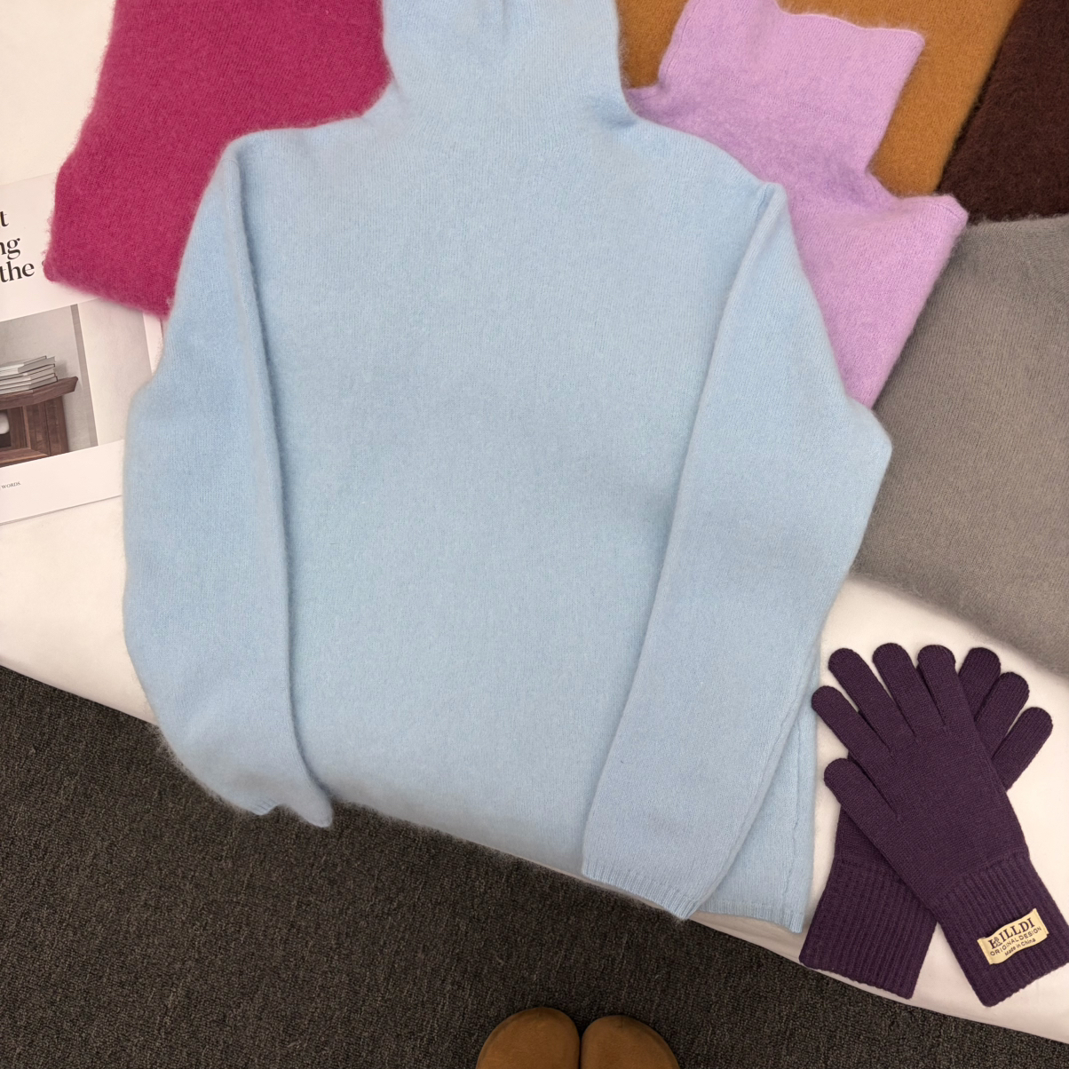 一起设计打底衫宽松保暖高领韩系打底衫（含100绵羊毛）YY369899