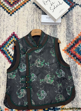 一起26年早春新中式国风立领无袖马甲69055