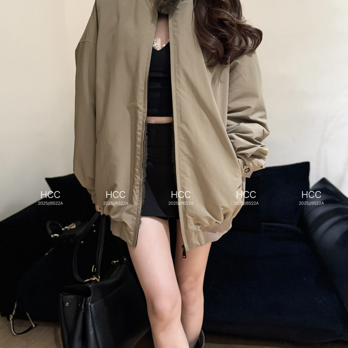 一起上新复古风翻领宽松保暖羽绒服外套(羊绒毛领不可拆卸)2-908