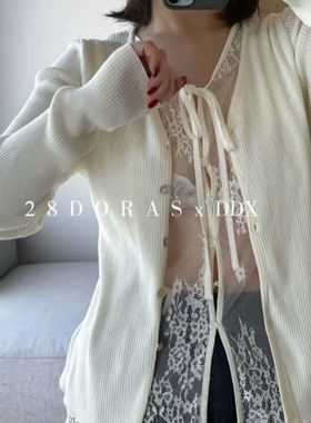 一起设计里拼针织小衫修身显瘦小性感小衫（含5.2绵羊毛）A18037