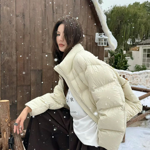 一起小众设计上新新国标立领小个子面包服时尚保暖羽绒服外套672