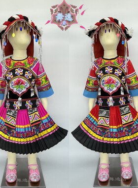 绣花凉山彝族火把裤舞蹈演出服装
